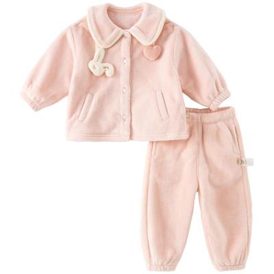 戴维贝拉女童抗静电家居服套装