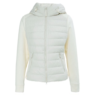 Orchel/欧榭丽轻户外鹅绒羽绒服女短款保暖修身设计连帽白色外套