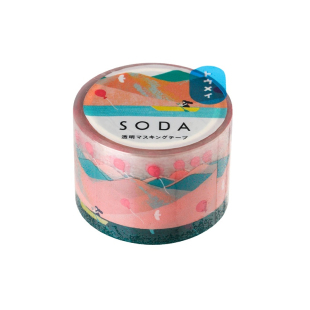 kingjim锦宫透明手账胶带soda系列clear半透明胶带kitta手帐素材diy手工装饰用HITOTOKI