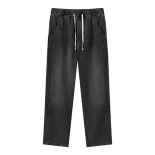 回力牛仔裤男2025秋季新款宽松直筒休闲长裤美式复古渐变裤子男款