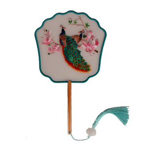 团扇双面刺绣古典宫廷汉服配饰舞蹈旗袍夏天古风中式新款绕丝圆形