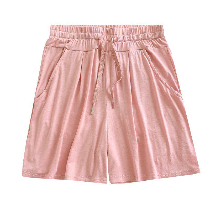 夏季女士短裤莫代尔五分裤家居裤居家大裤衩透气薄款可外穿沙滩裤