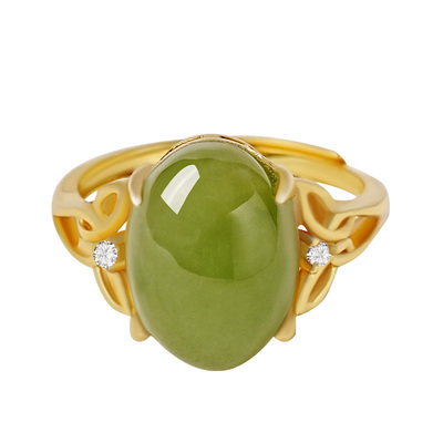 宫里上新青筠碧玉戒指