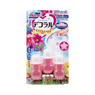 日本进口小林制药洁厕除臭花瓣凝胶7.5g*3瓶马桶去污垢水线香氛