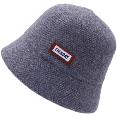 g72秋冬季新款韩版小皮标渔夫帽