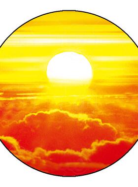 旭日东升日出红太阳挂画