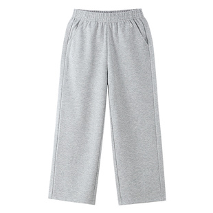 安奈儿童装男童女童裤子2026夏新款吸湿透气弹力宽松直筒休闲长裤