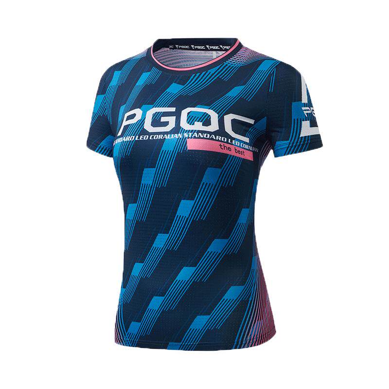 佩琪酷新款羽毛球服男女套装时尚修身网球队服上衣团队印字包邮