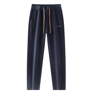 KZ真维斯灯芯绒休闲裤男款秋冬季加绒潮牌宽松直筒运动卫裤长裤子