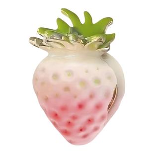 精致草莓小号抓夹女可爱侧边夹刘海夹前额碎发夹甜美减龄公主头饰