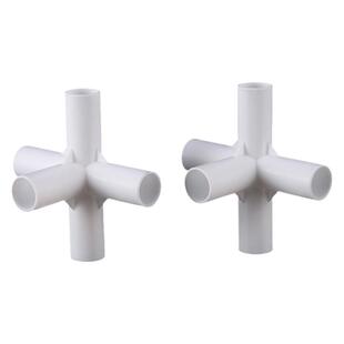 白色PVC细管亚克力透明细管PP塑料细管接头3  4 5 6mm立体三通