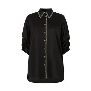 【真丝系列】商场同款IMM尹默女装小众中袖真丝衬衫上衣夏