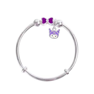 香港正生库酷洛米女纯银手镯