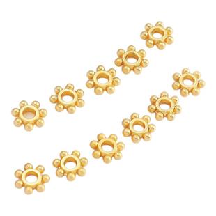 14K包金保色大孔雪花片隔片手链项链耳饰配件diy手工垫片串珠饰品