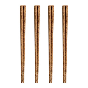 天然鸡翅木筷子家用高档抗菌防霉实木无漆无蜡新款加长火锅筷商用