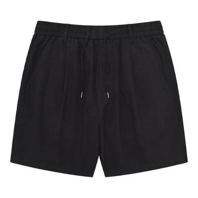 Covernat休闲亚麻短裤清爽夏季穿搭男女松紧腰裤子简约设计感百搭