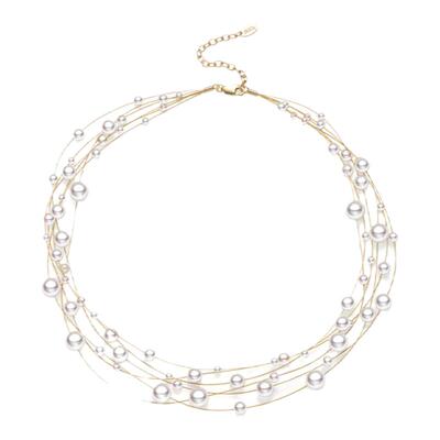 ikico满天星项链多层链金色首饰