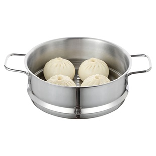 霜山304不锈钢蒸屉家用雪平锅配套蒸笼20cm锅通用蒸格加深蒸架