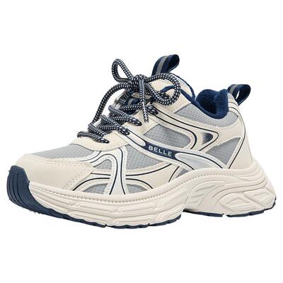 百丽官方正品男童运动鞋加绒保暖