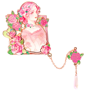 文创冰箱贴花卉朵少女植物创意磁吸装饰送礼物金属茉莉月季彼岸花