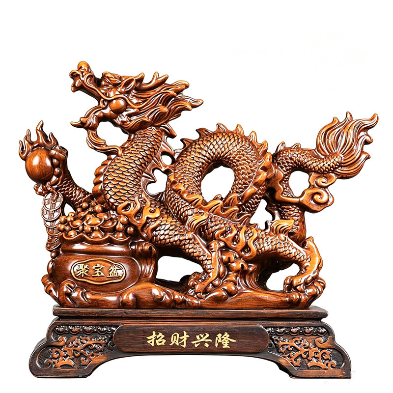 劲品坊招财聚财金龙中式礼品摆件