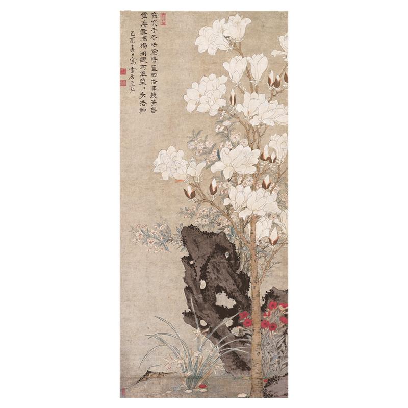 明孙克弘玉堂芝兰图古代竖幅挂轴字书画高清仿古复制花草国画装饰