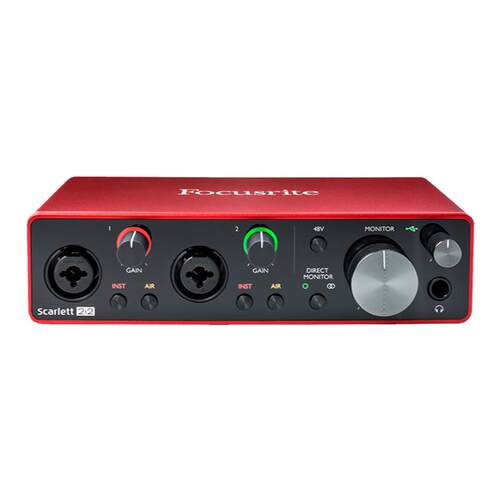 Focusrite福克斯特Scarlett声卡3代/4代SOLO/2i2/4i4专业直播录音