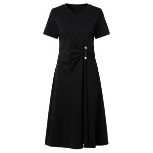 恩瑞妮专柜同款2025夏季新款时尚气质显瘦连衣裙女中长款裙子