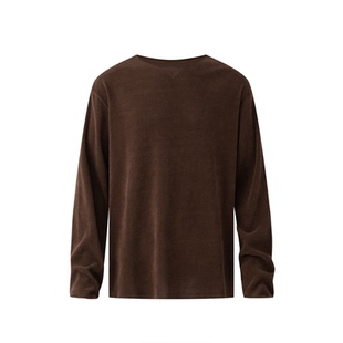 短句先生【琥珀流光风】90s中古手工版小众长袖T恤肌理感上衣痞帅