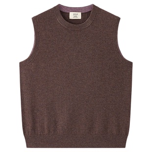 JCLP金纯良品25秋冬新款100%山羊绒圆领针织无袖马甲背心打底衫女