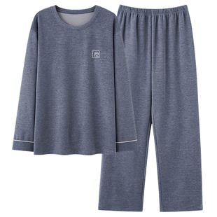 双面磨毛德绒睡衣男款2026秋冬季新款加厚保暖圆领套头家居服套装