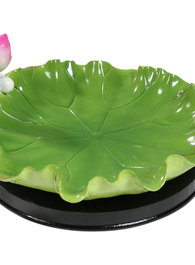 德化陶瓷客厅佛前莲花荷叶供果盘