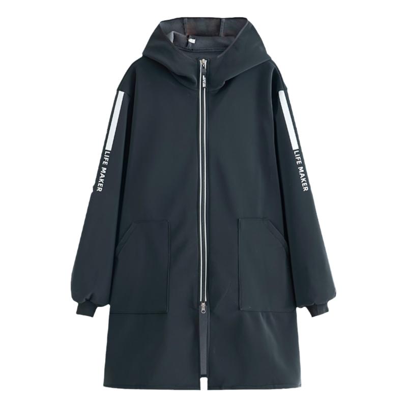 防水夜行反光外套加绒加厚罩衣长袖围裙韩版时尚防风男女通用网红