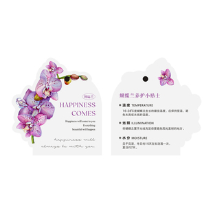 蝴蝶兰异形吊牌花艺养护吊卡蝴蝶兰盆栽装饰小挂件绿植年宵花卡片