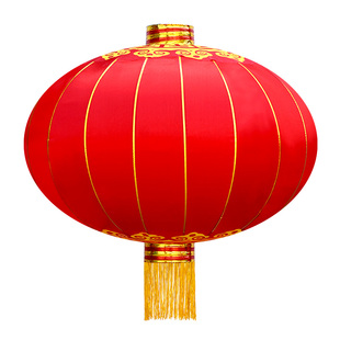 新年大红灯笼户外防水绸缎铁口广告印字定制灯笼大型春节装饰宫灯