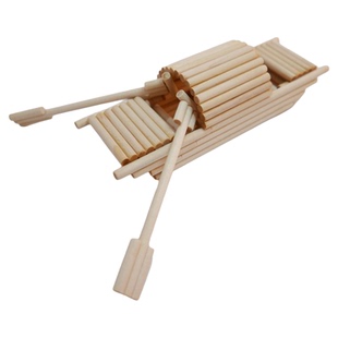 手工制作diy建筑竹筏摆件江南小船作业网红爆款仿真渔船高颜值