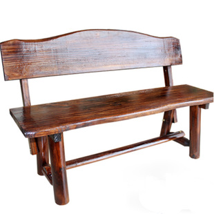 户外防腐木三人长椅子靠背公园坐椅景观园林公共座椅排椅实木长条