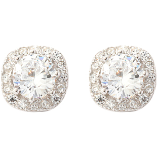 999纯银锆石耳钉女2025新款潮简约小巧精致超闪耳环网红百搭耳饰