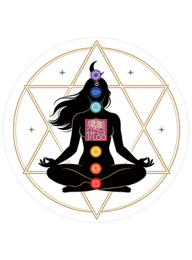 陶瓷瑜伽冥想轮脉桌面摆件