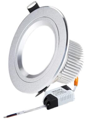 led筒灯带插头嵌入式带驱动电源客厅吊顶孔灯2.5寸3W5瓦7W12W灯具