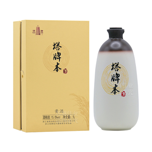 塔牌绍兴黄酒花雕本酒无焦糖色原酒半干型糯米酒1L*1瓶装礼盒装