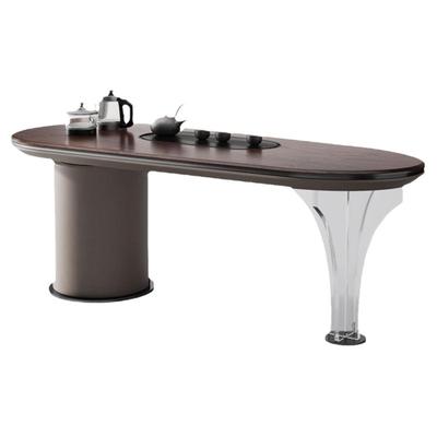 胡桃木实木茶桌椅组合轻奢高级感