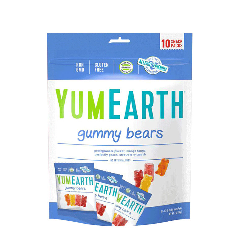 YumEarth牙米滋美国进口小熊软糖qq糖橡皮糖儿童水果零食糖果喜糖