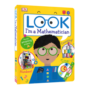 Look I'm A Mathematician 看 我是个数学家 3-6岁 DK 数学启蒙 幼儿科普 学龄前数学益智活动书 英文原版进口图书