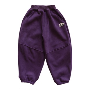 山系户外儿童加绒加厚长裤2025冬装男童女童保暖运动卫裤休闲裤子