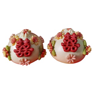 结婚喜饽饽订婚喜字石榴馒头出嫁压箱鱼花馍馍婚礼摆盘糕点伴手礼