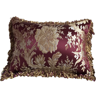 欧式抱枕客厅沙发靠垫奢华刺绣靠枕含芯汽车腰枕床头靠背大号定制