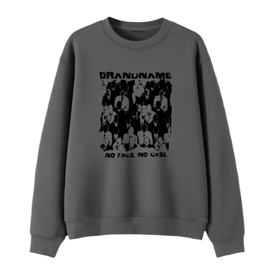 街头休闲加绒圆领卫衣男生秋冬季