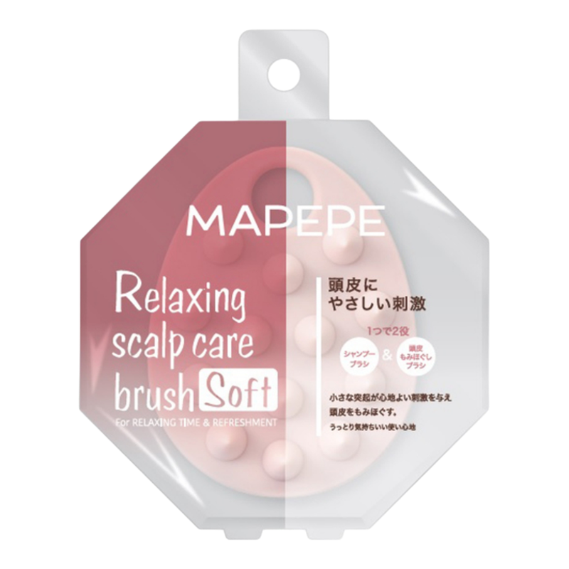 日本代购MAPEPE头部按摩女士高端软硅胶洗发梳子洗头发按摩梳好用