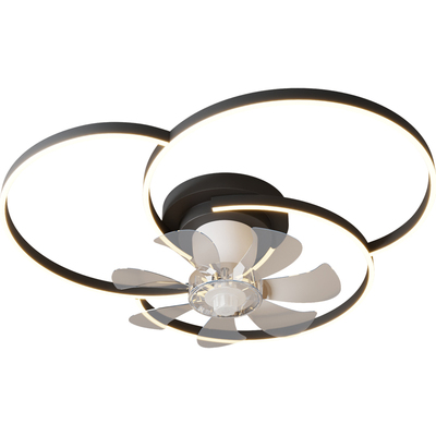 智能摇头直吹风扇灯电扇吸顶灯